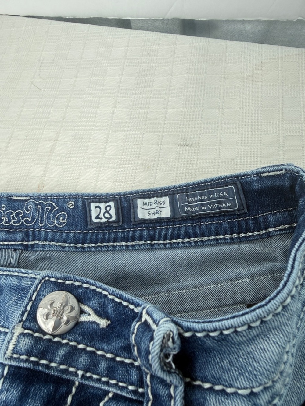 Miss Me butterfly embellished Denim Shorts - Picture 5 of 7